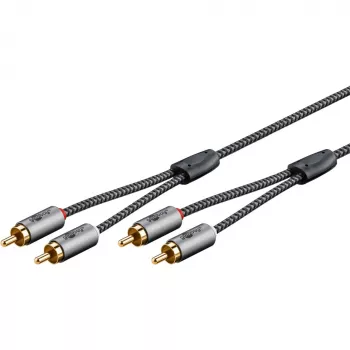 Goobay 65295. Conexión 1: 2 x RCA, conector 1 sexo: macho, conexión 2: 2 x RCA, conector 2 sexo: macho, material del cable: