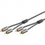 Goobay 65295. Conexión 1: 2 x RCA, conector 1 sexo: macho, conexión 2: 2 x RCA, conector 2 sexo: macho, material del cable: