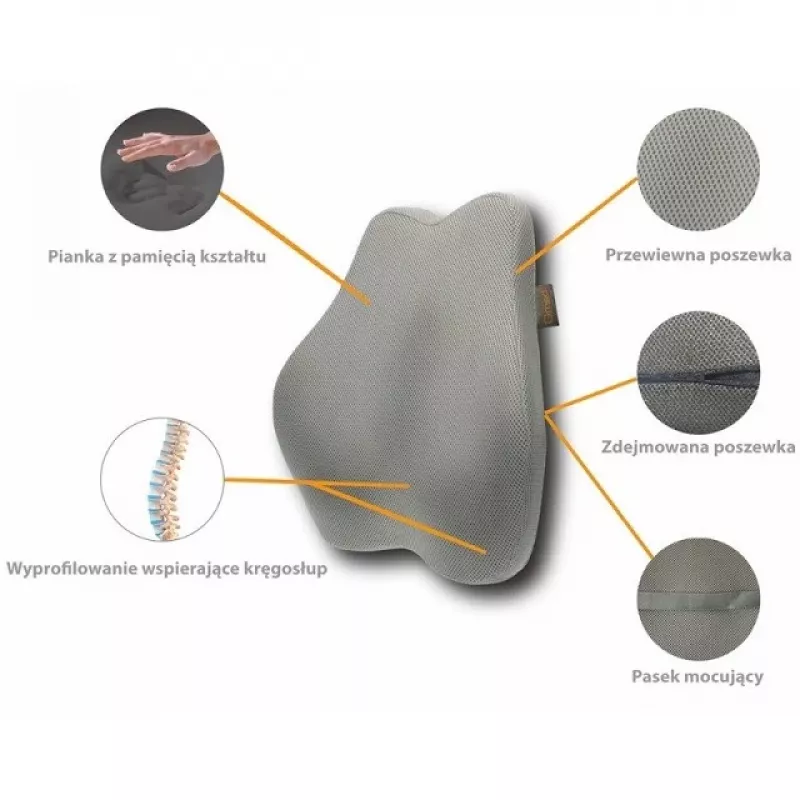 MDH Shape&Rest DRQE3S0BBXUXP almohada lumbar de espuma viscoelástica