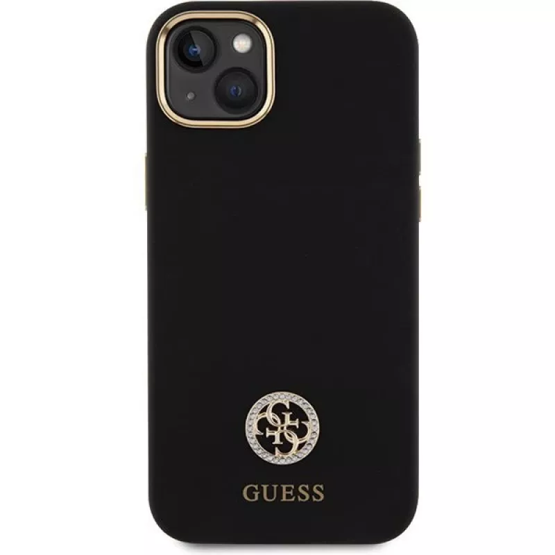 GUESS | GUHCP15M4DGPK | Funda trasera | Apple | iPhone 15 Plus/14 Plus | TPU, silicona, microfibra | Negro