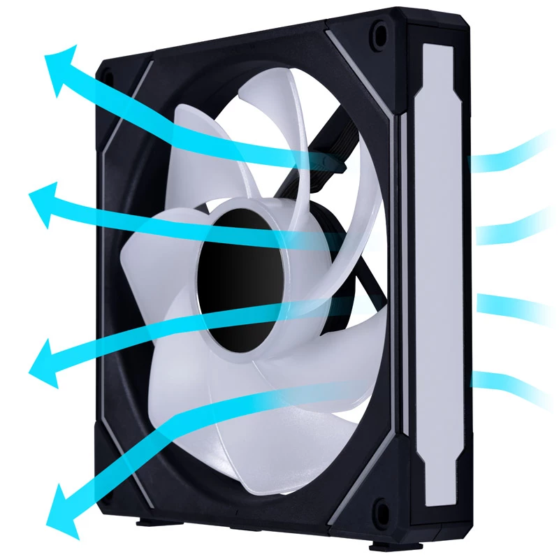Ventilador de carcasa Lian Li UNI FAN SL-INF Reverse Blade RGB de 140mm, modelo UF-RSLIN140-1B