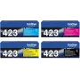 Brother Original TN423 Tóner pack múltiple de 4 cian magenta amarillo negro - Original - Unidad de tóner (OPTN423set)