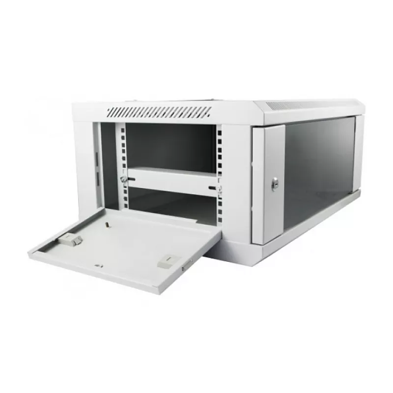 Armario rack de pared ALLNET ALL-SMC6604GRAU 4U, gris, capacidad de carga 50 kg, cerradura con llave