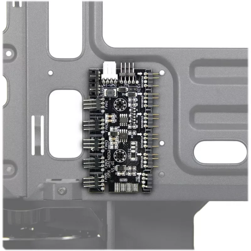 Caja INTER-TECH X-608 INFINITY MICRO, microATX, RGB, frontal y lateral de cristal templado, sin fuente de alimentación