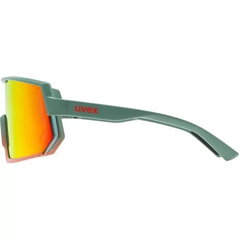 Gafas multisport UVEX sportstyle 235 — unisex, montura semial aire, verde/rojo