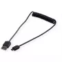 ROLINE Cable en espiral USB 2.0 - A - Micro B - ST/ST 1,0 m - Apantallado - USB 2.0 Type Micro B - 1 mm - Cable en espiral (11.02.8317)