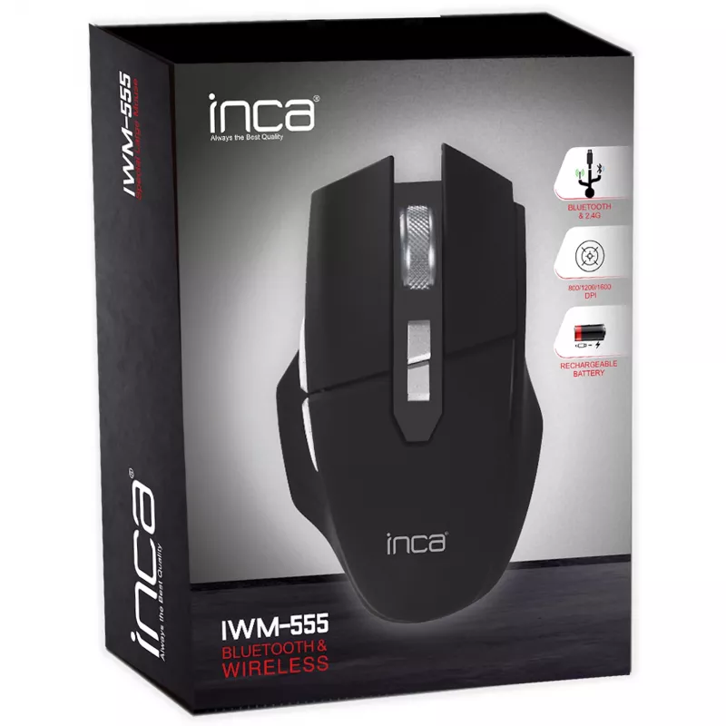Cian Technology GmbH INCA ratón IWM-555 Bluetooth e inalámbrico batería USB-C negro retail - ratón - Bluetooth