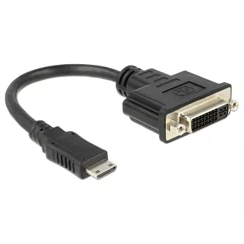 Adaptador de cable de vídeo DeLOCK 65564 0,2 m HDMI Type C a DVI‑D negro