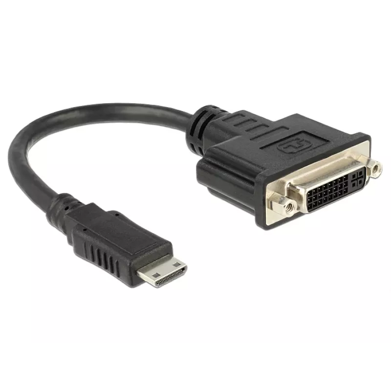 Adaptador de cable de vídeo DeLOCK 65564 0,2 m HDMI tipo C a DVI‑D negro