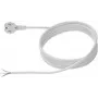 Bachmann - cable de alimentación - tipo F (M) en ángulo a sin conector - 3,0 m - moldeado - blanco (304.275)