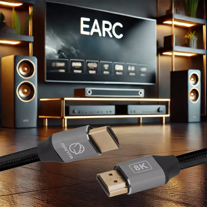 Cable HDMI MANTA HDMI-3MC 3 m – compatible con resolución de hasta 8K