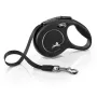 Correa retráctil Flexi New Classic Cat XS 3 m — correa de cordón para mascotas pequeñas, negra, carga máx. 8 kg