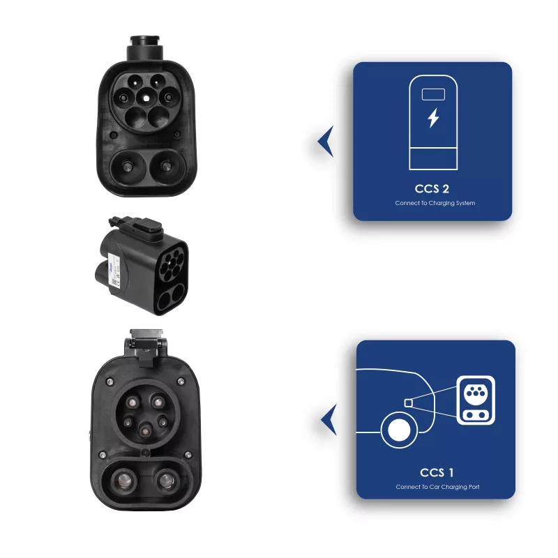 Akyga AK-SC-E19 Adaptador de carga para vehículos eléctricos CCS2 / CCS1 Compact EU 250A