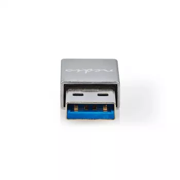 Nedis Adaptador USB-A USB 3.2 Gen 1 | Conector macho USB-A | Conector hembra USB-C™ | 5 Gbps | niquelado | Negro | Caja (CCGB60925GY)