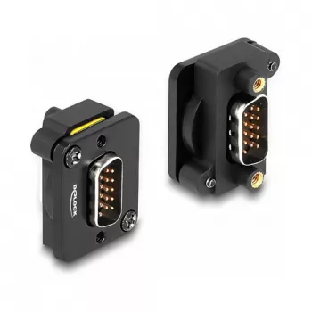 Módulo D-Type DeLOCK VGA conector macho a conector macho negro 31 mm x 25 mm x 16 mm