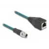 Cable adaptador M12 DeLOCK codificación X 8 pines macho a RJ45 hembra 50 cm
