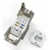 Módulo keystone compacto Digitus CAT 6A apantallado montaje sin herramientas conexión 8 uds.