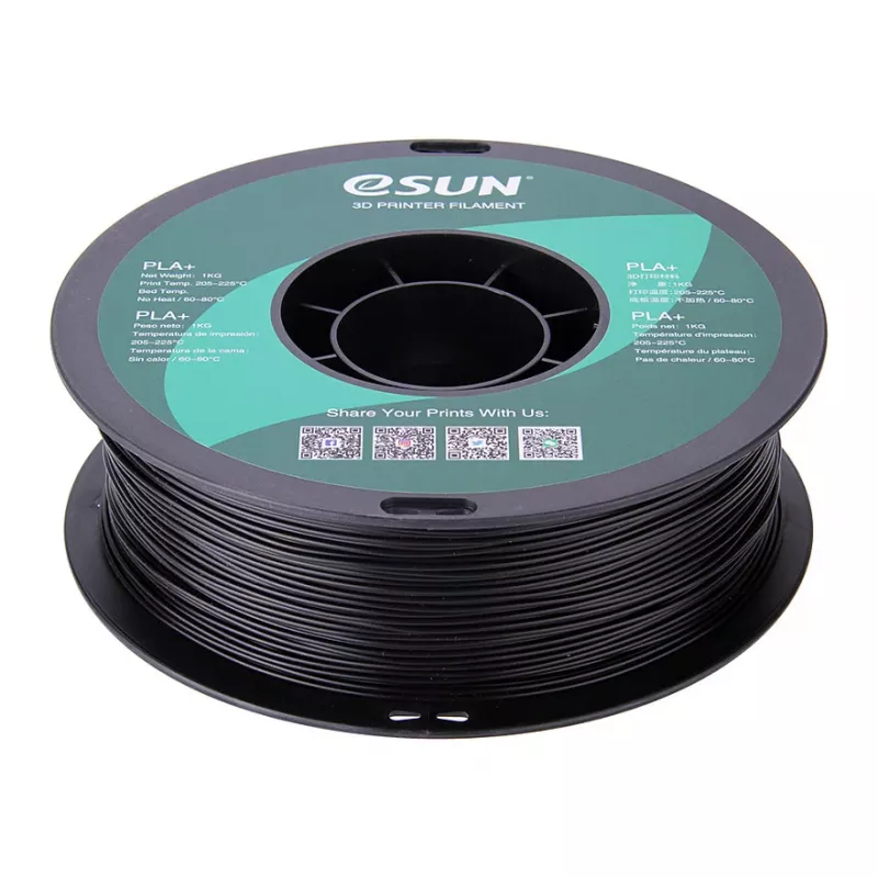 PLA+ 1,75 mm negro 1 kg