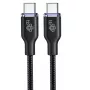 Cable USB-C a USB-C 60W Glamour 1,5m negro