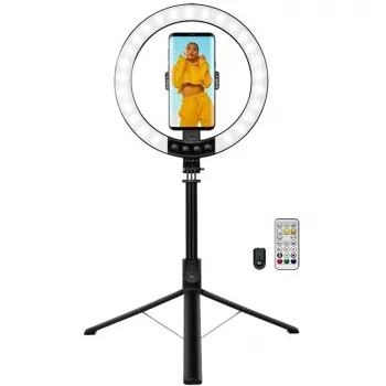 LogiLink Anillo de luz para smartphone con trípode selfie, DM 20cm (AA0156)