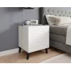 Mesita de noche cama meble NOVA con 1 cajón 44×40×52 cm, blanco mate