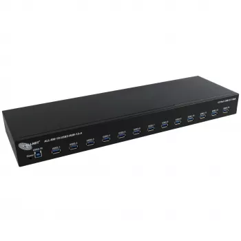 Hub USB ALLNET ALL-RM-19-USB3-HUB-13-A – Hub rackmount USB 3.0 de 13 puertos, 48,30 cm