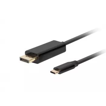 Adaptador USB-C a DisplayPort Lanberg CA-CMDP-10CU-0018-BK Negro 1,8 m
