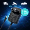 Cargador de baterías QOLTEC Modelo 52660 — 6V/12V, cargador 6W