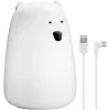 Goobay luz nocturna LED oso polar, blanco cálido y 7 colores RGB, sensor táctil, Li-Ion 3,7 V 1200 mAh