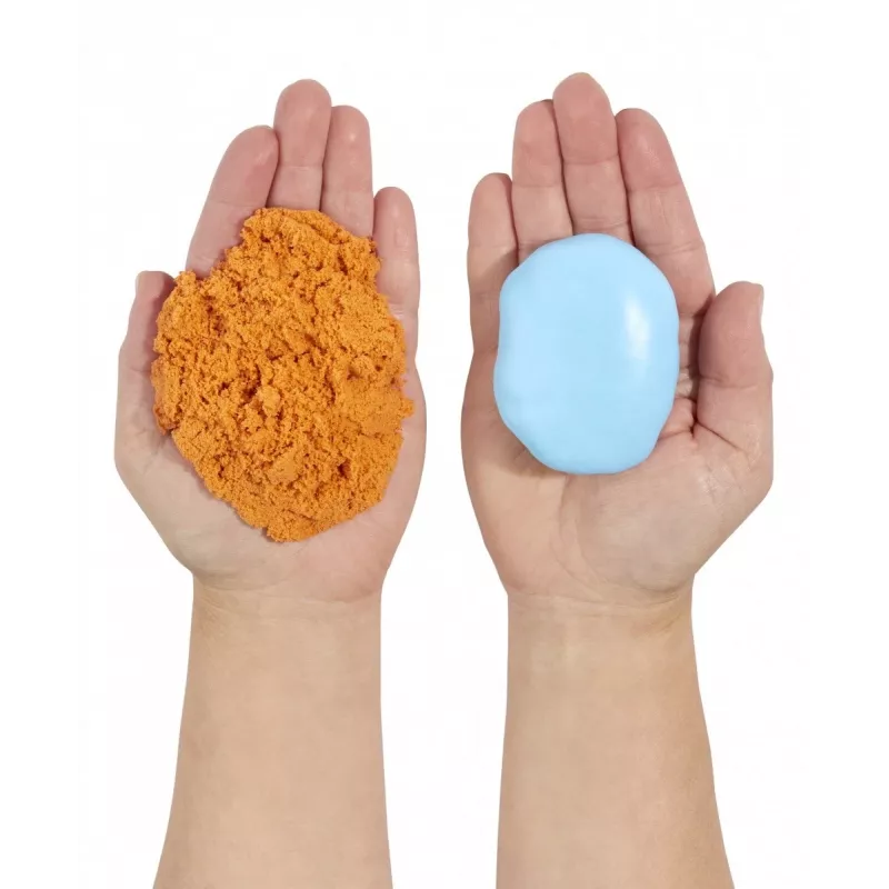 Plastilina Wonder Factory Never Dry Dough, azul claro, naranja