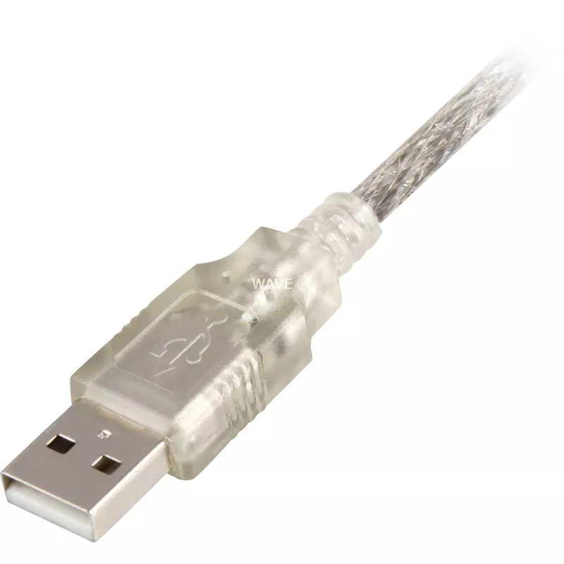 Delock 82057 cable USB 2.0 Type-A macho a Type-B macho, 0,5 m, transparente