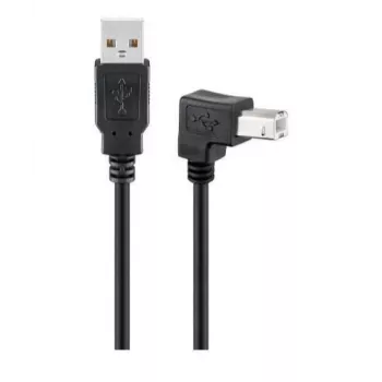 Microconnect USBAB2abgewinkelt2 Cable USB USB 2.0 1,8 m USB A USB B Negro