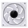 Ventilador de caja Jonsbo ZK-120W Reverse ARGB blanco de 120 mm, 120 mm PWM, cable con funda