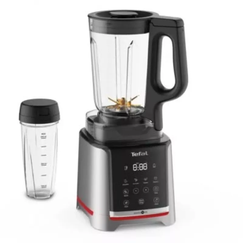 Batidora de vaso Tefal InfinyMix+ BL91HD31 alta velocidad 1600 W negra/acero inoxidable