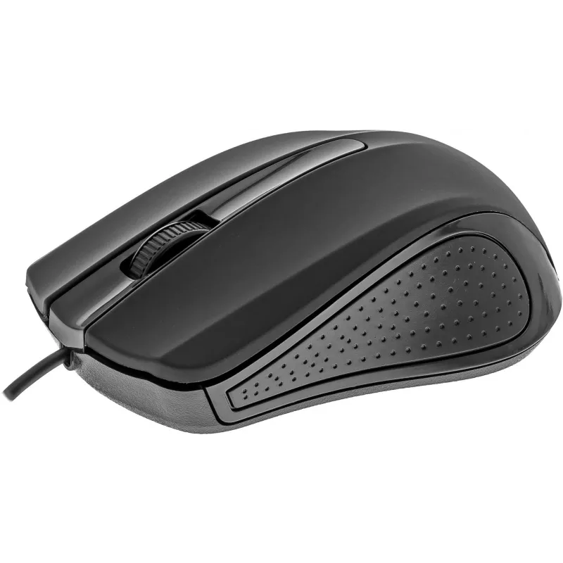 Ratón USB con cable, 3 botones, superficie engomada, 1000 DPI
