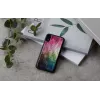 Funda para smartphone iKins para iPhone XR — diseño de flores acuáticas, negra