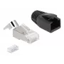 Conector de cable DeLOCK 66903 RJ-45 negro metálico conector macho 25 uds.
