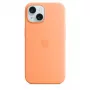 Apple iPhone 15 Funda de silicona con MagSafe – Orange Sorbet