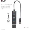 Hub USB CLUB3D USB 3.2 Gen1 Type-A con 3 puertos y Gigabit Ethernet