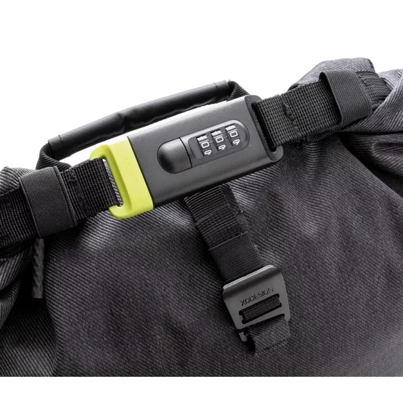 XD Design Bobby Urban Lite P705.501 mochila antirrobo para portátil, 15 pulgadas, 22 l (ampliable a 27 l), resistente al agua, bolsillos RFID, correa para equipaje, negra