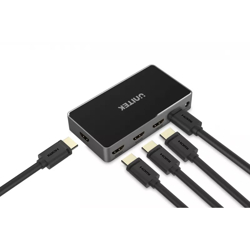 Conmutador de vídeo HDMI Unitech V1110A 4K 1.4b 5V 1A