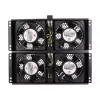Ventilador de refrigeración Extralink EX.8673 unidad de ventilación de 4 vías para armarios de pie cable de 2 m con enchufe EU