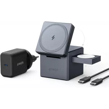 Cargador móvil Anker Y1811G11 interior AC USB carga rápida negro