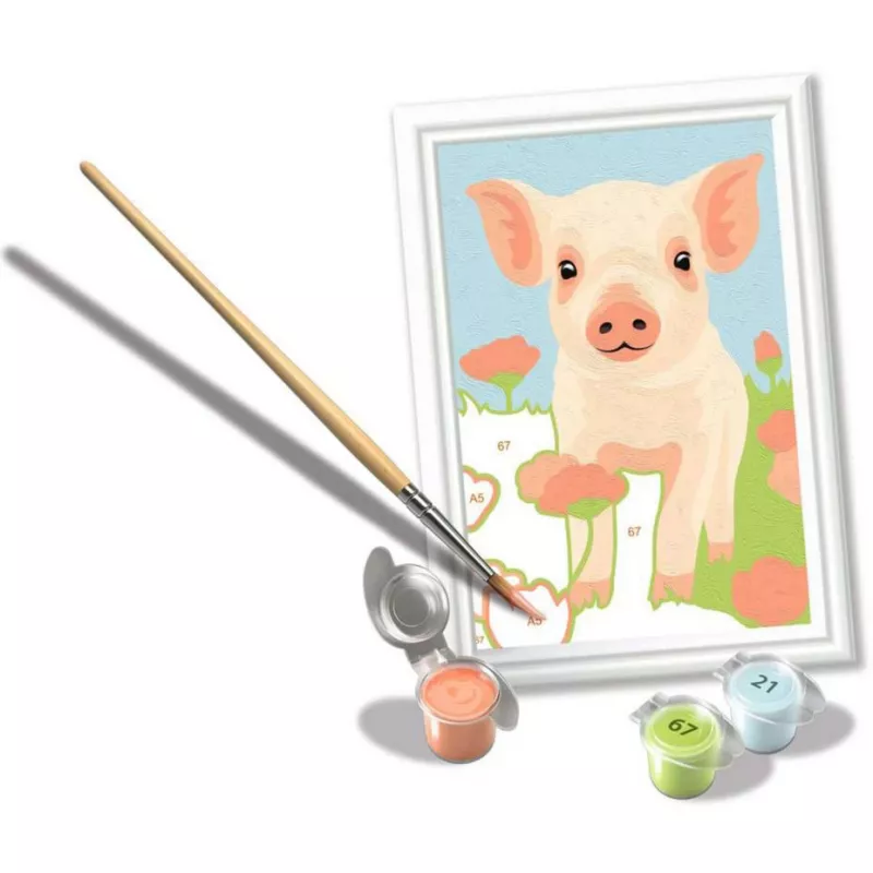 CreArt - cerdito mascota adorable, pintura