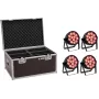 EUROLITE 4C-12 Silent foco LED slim 4x con maletín de transporte
