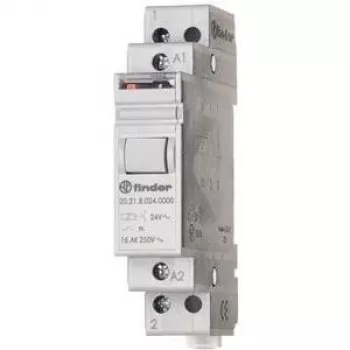 FINDER interruptor de impulso 24VAC 20.21.8.024.4000 Serie 20 para carril DIN 1S 16A 20.21.8.024.4000 (202180244000)