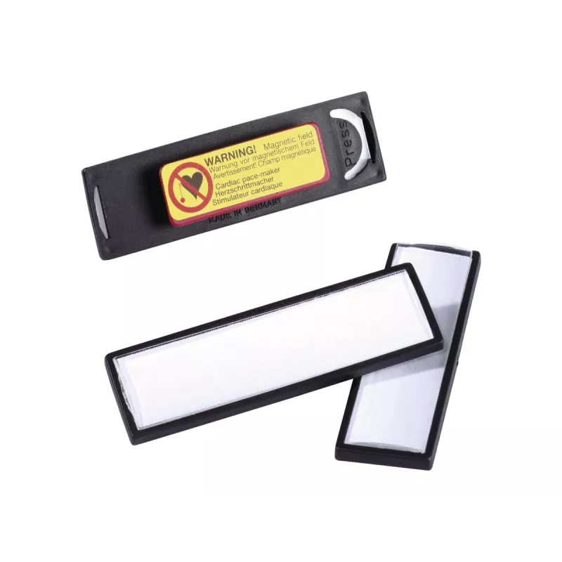 Durable CLIP-CARD - Placa de identificación - para 17 x 67 mm - imán - negro (pack de 25)