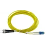 Cable de parcheo de fibra óptica dúplex compatible con Cisco CAB-SMF-ST-LC-7 BlueOptics, LC-UPC/ST-PC beige, 7,5 metros, monomodo, E9/125µm G.657.A1, atenuación de entrada: un