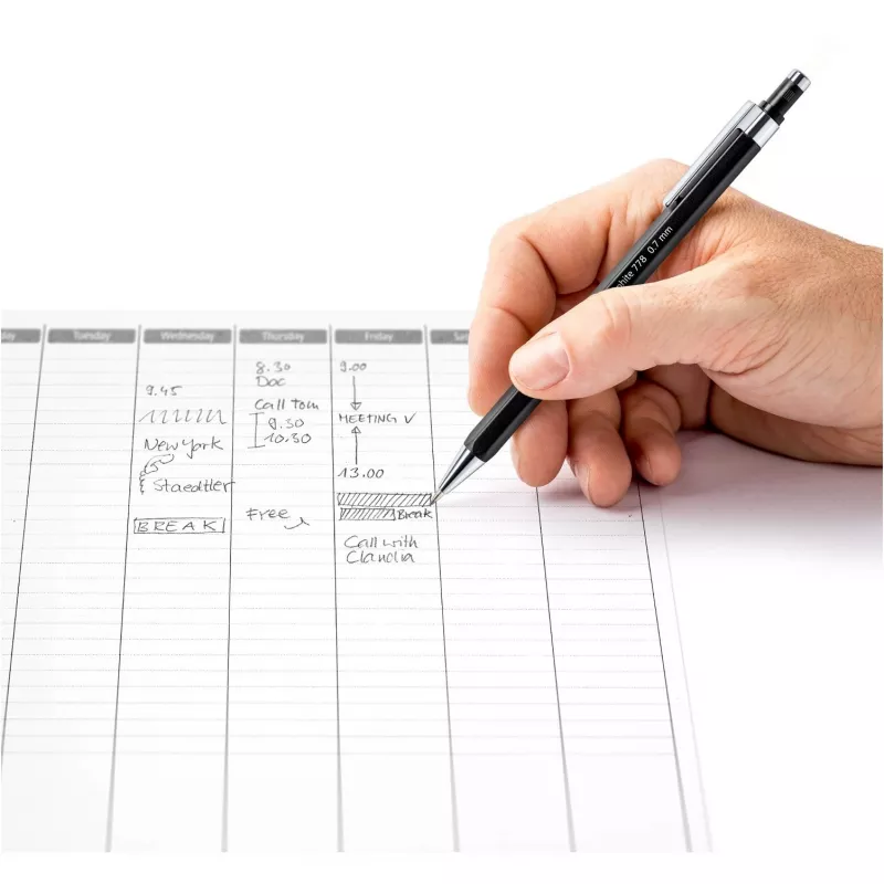 Portaminas Staedtler 778 07-9, cuerpo hexagonal, negro, mina de 0,7 mm
