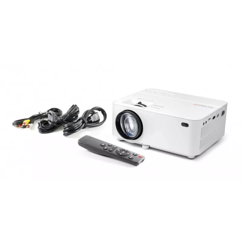 Proyector de tiro estándar Technaxx TX-113 1800 lúmenes ANSI LED 800x480 blanco